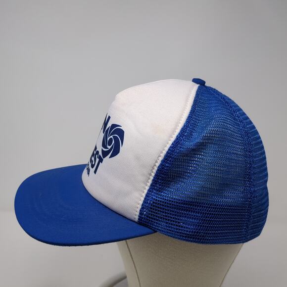 Del Webb's Sun City West Arizona Snapback Trucker Hat Blue L Mesh Back Topac - Picture 3 of 10